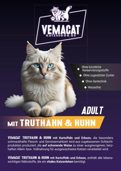 vemacat Adult mit Truthahn & Huhn 2 kg